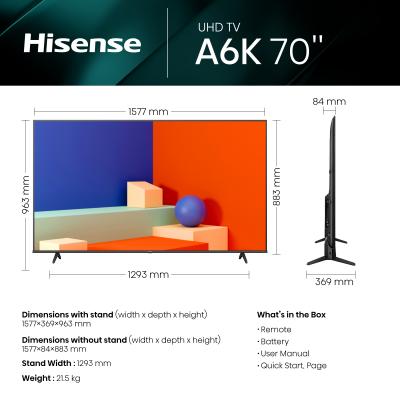 70" 4K UHD HDR SMART TV with Dolby Vision