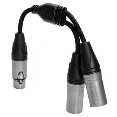 Dual Male XLR To Female XLR Audio Y Splitter Cable