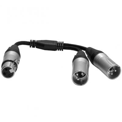 Dual Male XLR To Female XLR Audio Y Splitter Cable