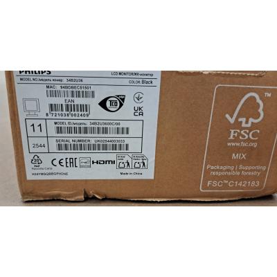 34" 34B2U3600C/00 Monitor - Clearance Product