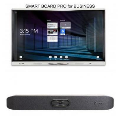 Smart MX 75" Interactive Touch Screen and POLY X30 4K Video Bar